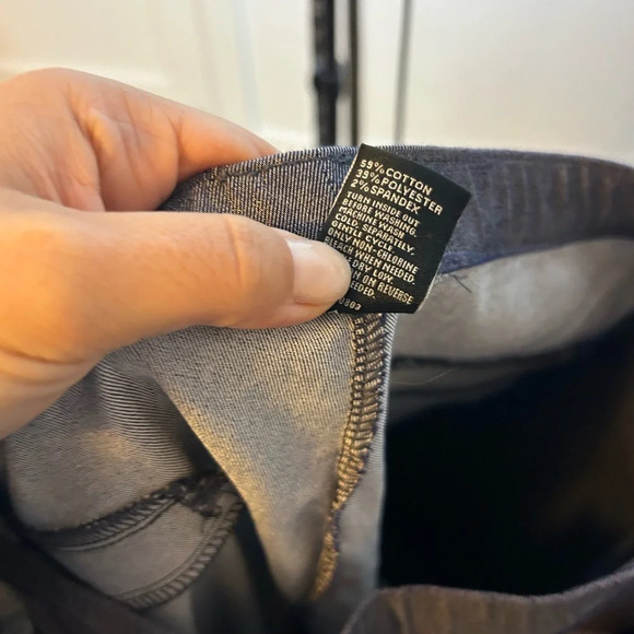 Hue Blue & Gold Pull On Ankle Pants - Picture 5 of 6